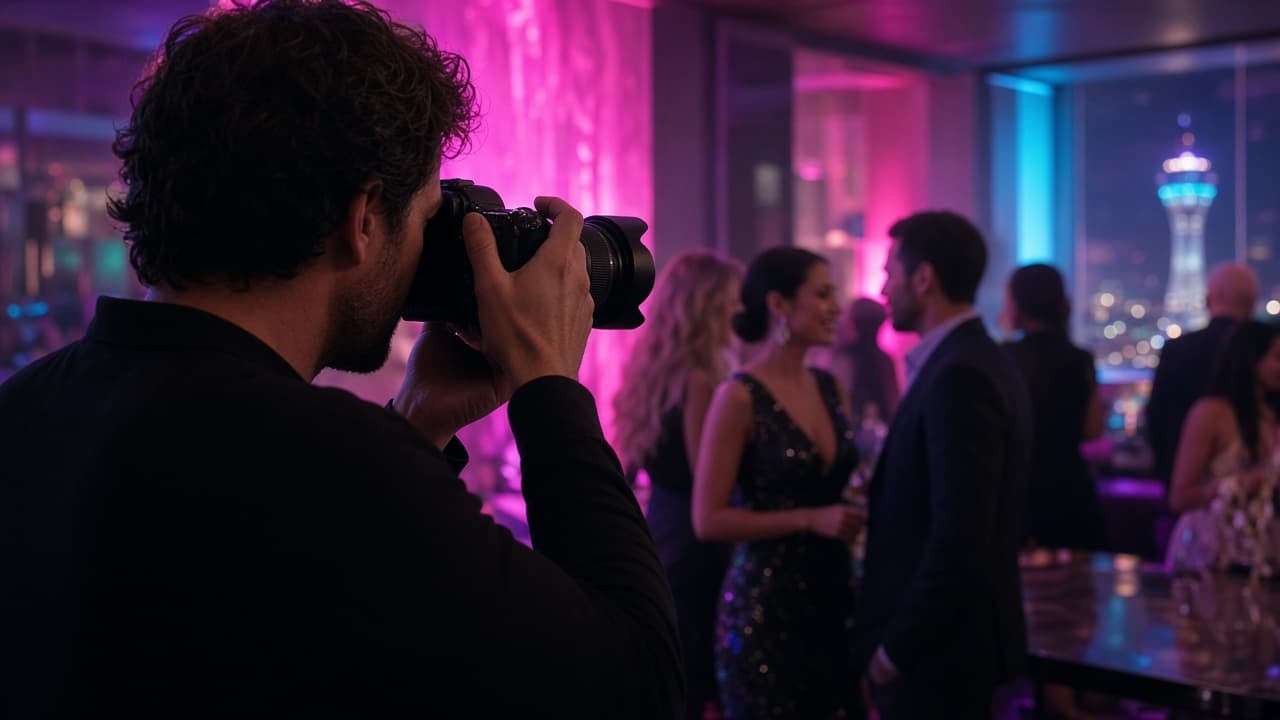 Photographer capturing a Orlando party